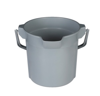 Grey 14 L Round Bucket with Handle